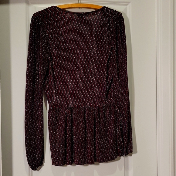 Lilly Morgan blouse, black and maroon, Large - Picture 4 of 4